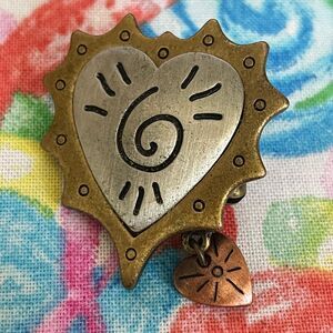 Avon Tritone triple heart pin and‎ necklace pendant (4301)